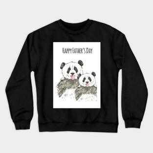 Happy Fathers day Panda Bears Crewneck Sweatshirt